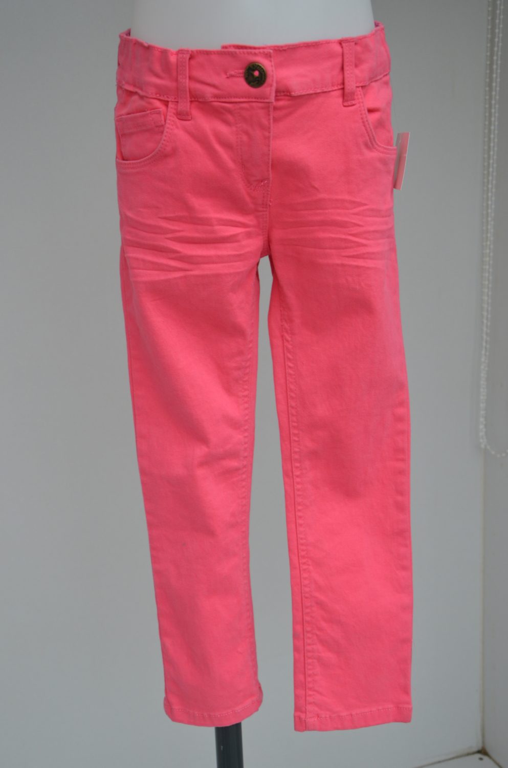 jeans with pink side stripe